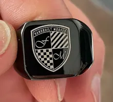 Personalizado grabado por encargo nombre anillo con foto de acero inoxidable anillos de sello para hombre foto familiar hombre de compromiso anillos de boda