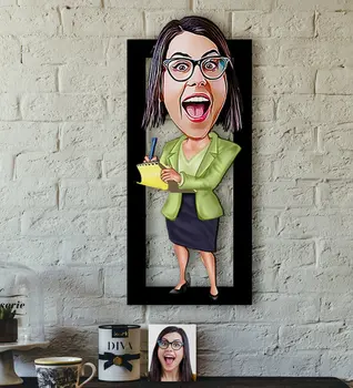 

Personalized Secretary Caricature OF 3D Wooden Table Reliable Quality Cost Effective Funny Fun Vicinity Modern decoration
