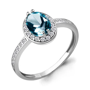

Silver ring with Topaz London