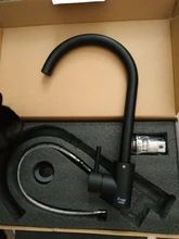 Frap-grifo de fregadero de cocina de acero inoxidable, rociador con pintura en aerosol negra, mezclador de agua fría y caliente de un solo Mango, Y40001/3