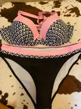 Conjunto de Bikini con Push-Up para mujer, Bañador con estampado Sexy, ropa de baño femenina, traje de baño brasileño, ropa de playa 2021