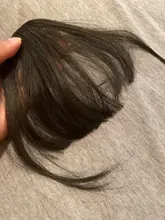 MEIFAN-extensiones de cabello con flequillo frontal, postizo sintético Natural, flequillo de aire, Clip en flequillo, negro y marrón