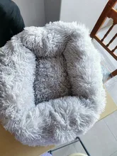Cat-Mat Pet-Beds Square Large Super-Soft Pets Plush Solid-Color Little-Medium Warm Long