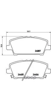 Колодки Тормозные Fr Honda Civic Vii 06 Brembo P28037 Brembo арт. P28037