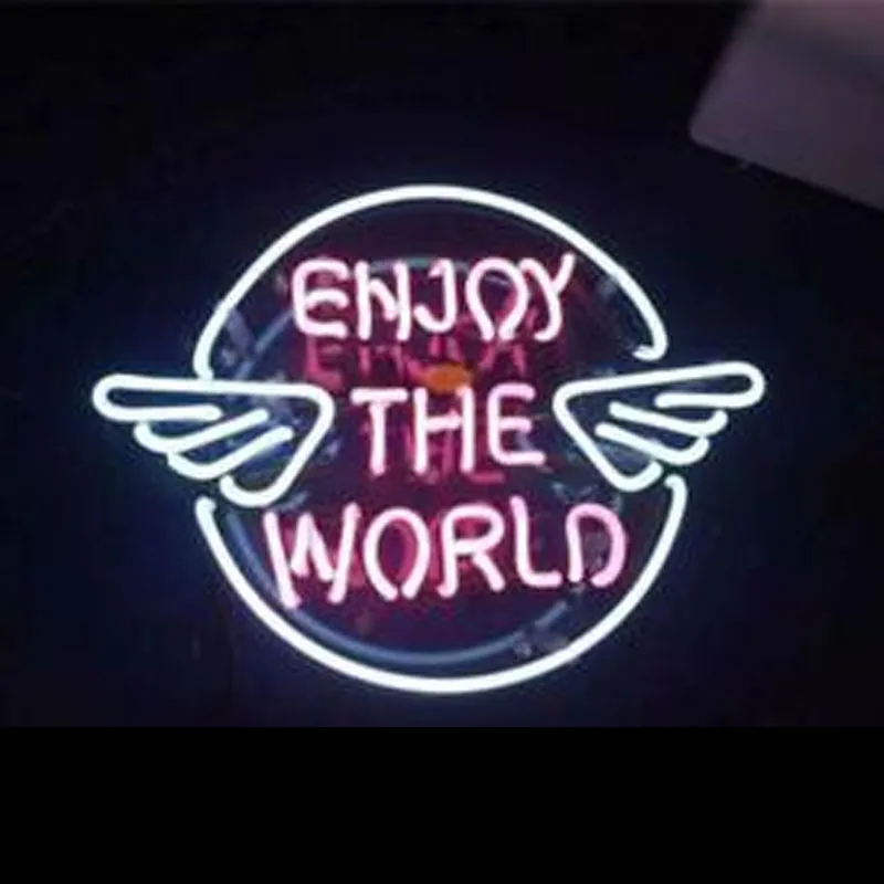 Goditi Il Mondo Neon Sign Wing Angel Beer Home Custom Anime Room Decor Girl Neon Sign Iconic Light Display Luce Notturna Estetica