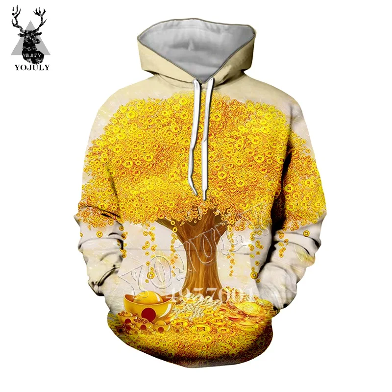 

YOJULY 3D Print gold Money tree child Baby T Shirts Short sleeve Unisex Vest/Sweatshirt/Zip hoodie Clothing Drop Shipping Y178