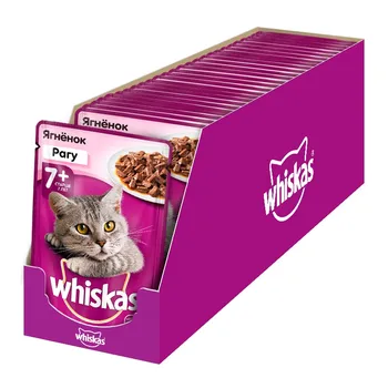 

Whiskas spider for elderly cats (stew 85 g.), Lamb, 28 * 85 g.