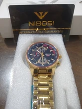 Gold Watch Clock Chronograph Quartz Waterproof Top-Brand Fashion Mens NIBOSI Luxury Masculino