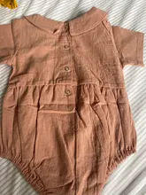 2019 ropa de bebé de verano lindo bebé niñas body liso Peter Pan mono con cuello trajes ropa Casual traje