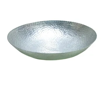 

Round plate coffee table METAL silver DIAM 40