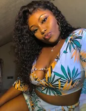 Melodie 28 30 32 pulgadas onda profunda mechones con cierre brasileño de la Virgen del pelo humano Frontal rizado mechones y 4X4 cierre