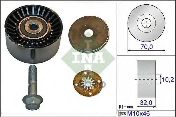 Ролик Ремня Приводного Opel/Gm 2.0d/2.2d 10- Ina 532073510 Ina арт. 532073510