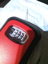 Caja de bloqueo de llave MOOL, caja de seguridad de llave de aleación de aluminio montada en pared, a prueba de agua, caja de bloqueo de llave de combinación de 4 dígitos para interior Outdoo