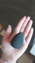 Aplicador de maquillaje negro, esponja supersuave, licuadora de polvo, base suave, contorno, difuminado