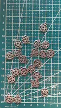 20 Uds. De dijes de pentagrama de estrella, 15x12mm, colgantes de Color plata tibetano, fabricación de joyas antiguas, artesanal hecho a mano