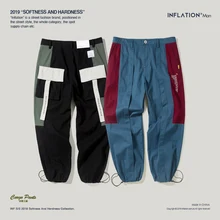 Мужские штаны в стиле хип-хоп, осенне-зимние ветрозащитные брюки, мужские цветные брюки с несколькими карманами, 93309W