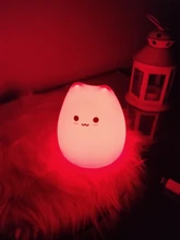 Night-Lamp Animal-Light Touch-Sensor Desktop-Decor Gift LED Bedroom Holiday Colorful