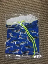 Pantalones cortos de cintura alta para nadar para niños, traje de baño informal a rayas