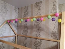 Garland-Lights String Fairy-Lights-Decoration Cotton-Ball Xmas Wedding-Party Holiday