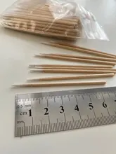 Hisopo de algodón y madera para extensión de pestañas, herramientas para el cuidado de las orejas, bastoncillos de madera, cabezal con punta, 100 Uds.