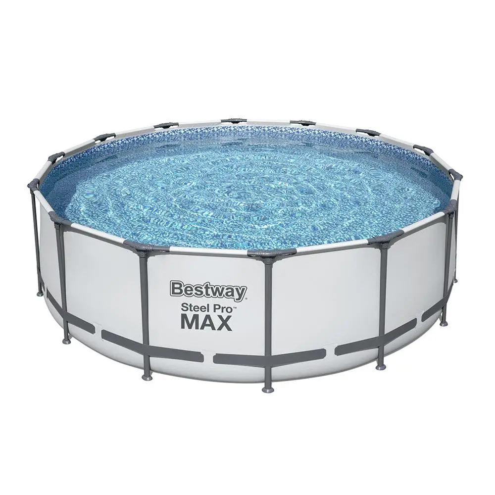 Piscina Rialzata Rotonda Bestway 5612X Acciaio Pro Max 427X122Cm Effetto Mosaico