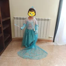 Vestido de princesa Elsa para niñas, vestidos de Cosplay, disfraces de nieve para niños, vestido de princesa, bata Infantil
