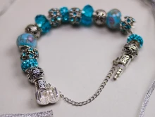 YADA INS Trendy Blue flower bead Bracelets&Bangles For Women flower Pulseira Feminina