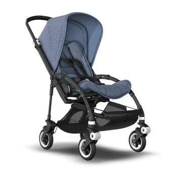 

Bugaboo stroller walking bee5 black color. Blue melange/Blue melange
