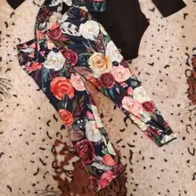 Conjunto de ropa para niñas pequeñas, Tops de manga larga con letras para recién nacidos, pantalones informales con estampado, diadema, trajes para niños pequeños