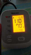 Sinocare-tensiómetro Digital automático para la parte superior del brazo, Monitor de presión arterial, esfigmomanómetro, pulsómetro, 2x90 de memoria