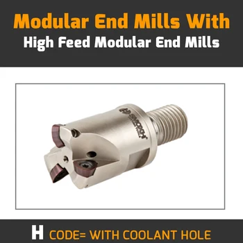 

MHT JD09 D35 M16 L43 Z03 H-WITH COOLANT HOLE Modular End Mills With Changeable Insert