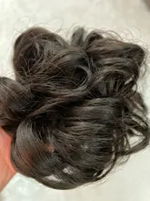 LUPU-extensiones de cabello sintético rizado moño de pelo de Donut, postizos de fibra de alta temperatura, con banda de goma