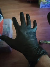 Guantes de nitrilo negro 100 unids/lote comida grado impermeable alergia libre desechable seguridad sintético guantes de nitrilo