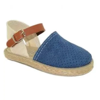 

Sandals closed split blue and esparto for girl, Conguitos