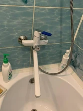 Tap Bath-Faucet Frap Hot-Water-Mixer Handle-Cover Wall-Mounted Nose Cold Long F2234 35cm