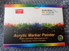 Gn-Rotuladores acrílicos de pintura acrílica, bolígrafos ideales para rotular tazas de porcelana, vidrio, roca, cerámica, lienzos de tela, o madera, 12 o 18 colores, de 0,7mm