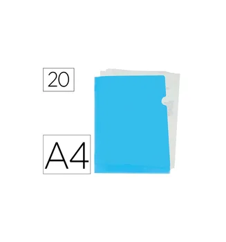 

Folder led DOSSIER U ERO polypropylene DIN A4 CELESTE opaque 20 sheets 10 PCs