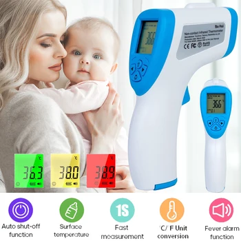 

digital infrared thermometer baby, child, adult forehead non-contact LCD display fever meter