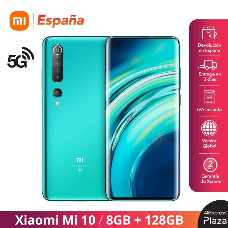Xiaomi Mi 10 (внутренняя память 128 ГБ ОЗУ 8 Гб ПЗУ Qualcomm®Snapdragon™865 Android Nuevo Free) | Мобильные