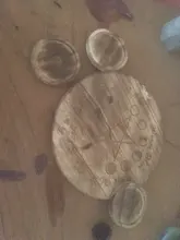 Portavelas de madera para mesa, adornos de energía, astrología, pentculo, placa de santuario, adivinación, candelabro mágico