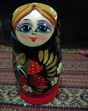 Matryoshka-Muñeca de madera de 5 capas con pintura rusa, muñeco clásico de fresa de la suerte, decoración para el hogar, #38