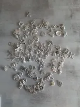 YuenZ 100 Uds Estilos mixtos animal de corazón clave corona encantos colgantes de la joyería de DIY para fabricación de collares y pulseras accesorios U050