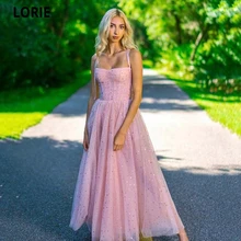LORIE – robe de bal en Tulle rose, grande taille, longue, col bateau, avec paillettes, longueur cheville, robe de soirée formelle, 2021, 2021 
