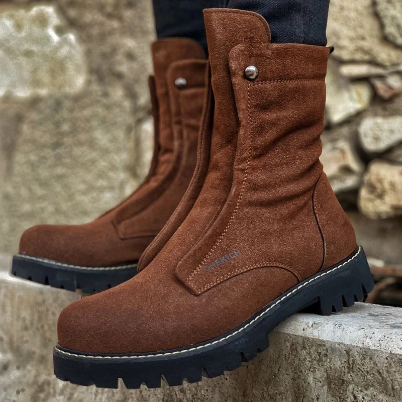 Chekich Boots for Men Boot Men's Winter Shoes Fashion Snow Boots Shoes Plus Size Sneakers Ankle Men Shoes Winter Boots Footwear Men Basic Boots Shoes Men 2020 Spring Fashion Winter Boots For Men Zapatos Hombre CH027