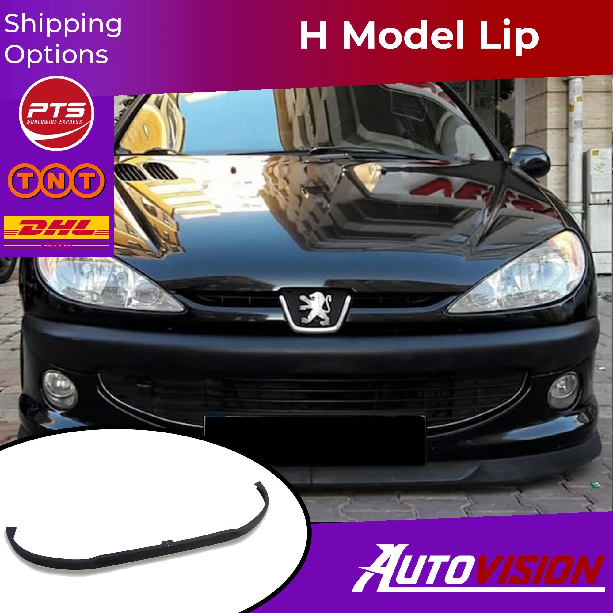 2 шт. передний спойлер для PEUGEOT 206 GTI RC Astra H | Автомобили и мотоциклы