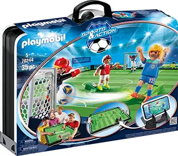 

PLAYMOBIL Sports & Action Football field briefcase, with Smartphone stand, from 5 years (70244)