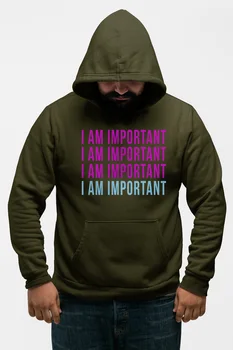 

Angemiel Wear Im Important Ben Treated Green Men 'S Hooded Sweatshirt