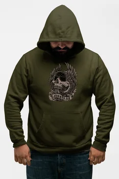 

Angemiel Wear Jerkslab Skull And Crossbones Green Men 'S Hooded Sweatshirt