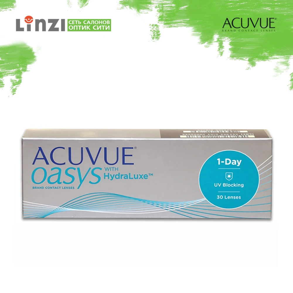 Контактные линзы Acuvue® Oasys 1-Day HydraLuxe® (30 шт) R: 9.0 | Красота и здоровье