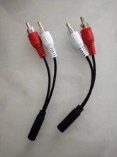 RCA de 3,5mm hembra Conector estéreo de Cable Y enchufe a 2 adaptador macho RCA de Audio 3,5 enchufe auxiliar conector de auriculares Cable de música